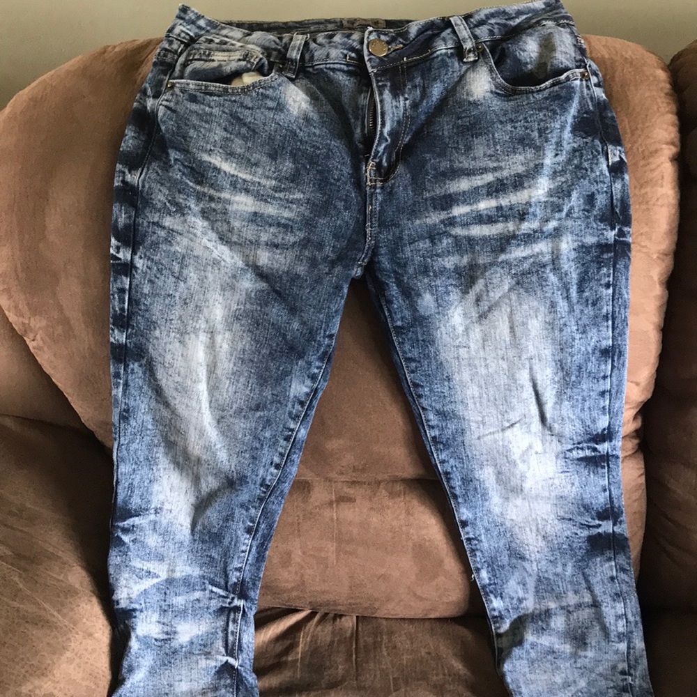 Distressed jeans